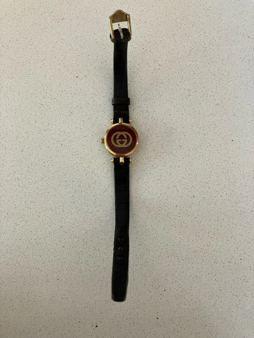 Gucci Brown Leather Strap Watch with Gold Case - Picture 7 of 11